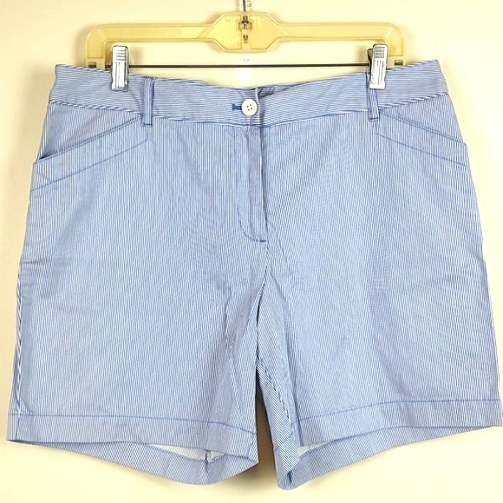 Talbot's Petite Classic Pinstripe 6" Shorts Size 14P
